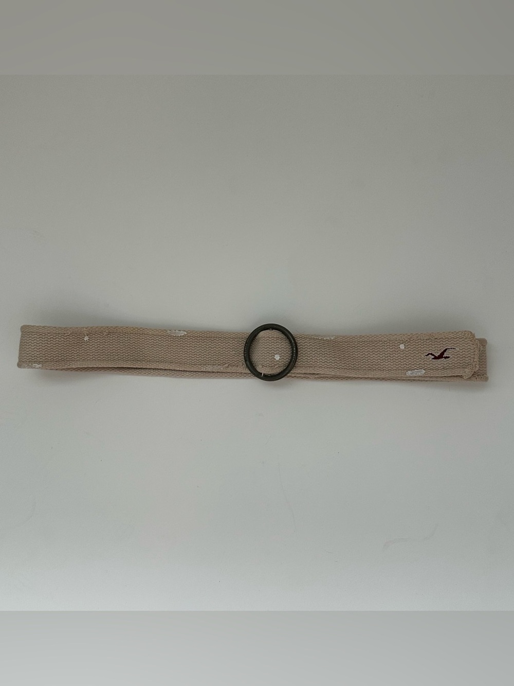 Hollister Women  Beige Canvas Ring Belt